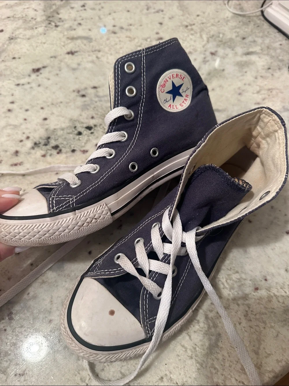 Converse Kids Navy and White High-Top Sneakers